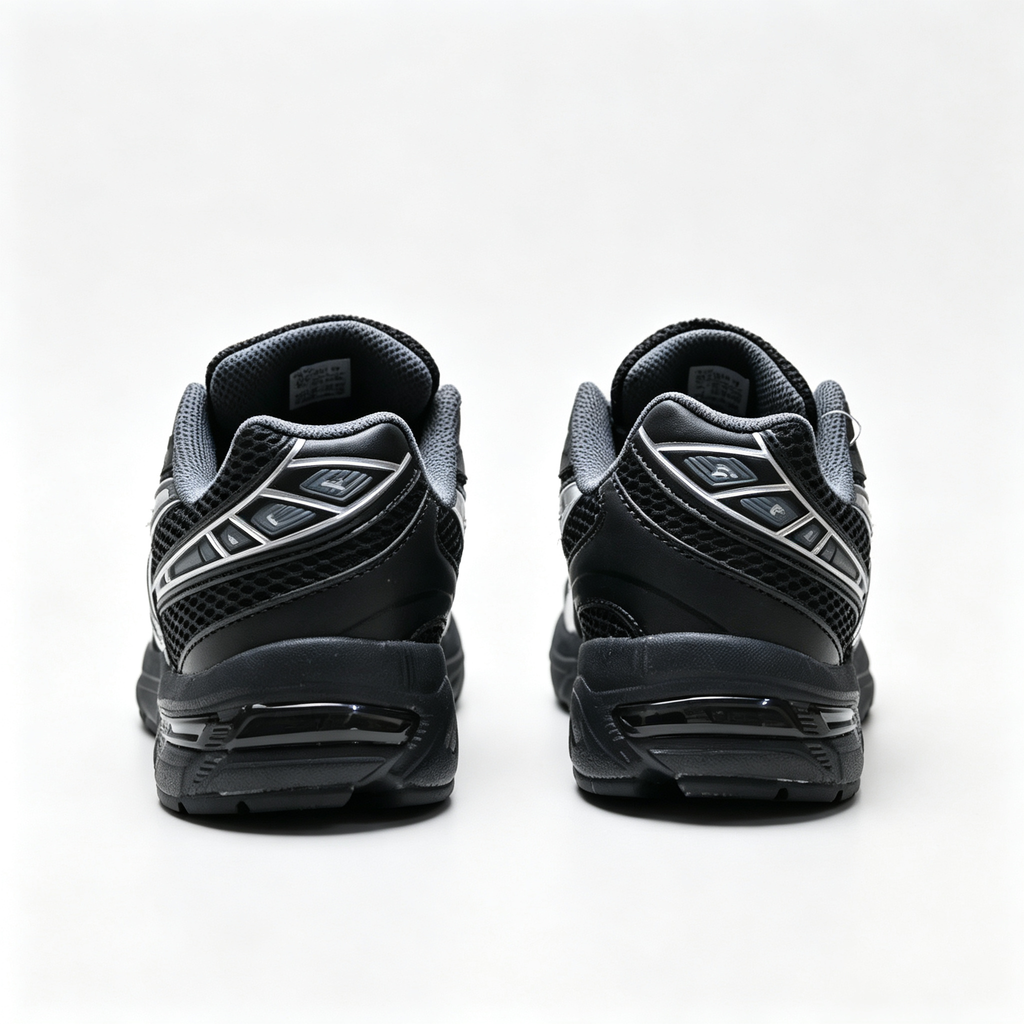 ASICS GEL-1130 Black Pure Silver Retro Running Sneakers – Unisex Mesh GEL Cushioned Shoes