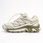 Salomon XT-6 Men's Trail Running Shoes | Beige/Olive Green/Yellow-Blue Colorway; Breathable Mesh Upper | All-Terrain Traction | Lightweight and Durable | Suitable for Trail Running, Hiking, and Everyday Urban Wear