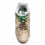 Miu Miu x New Balance 530 SL 2026 Summer Collaboration Sneakers | Warm Beige Suede | Multi-Lace System | Ultra-Thin Sole | Luxury Lifestyle Shoes