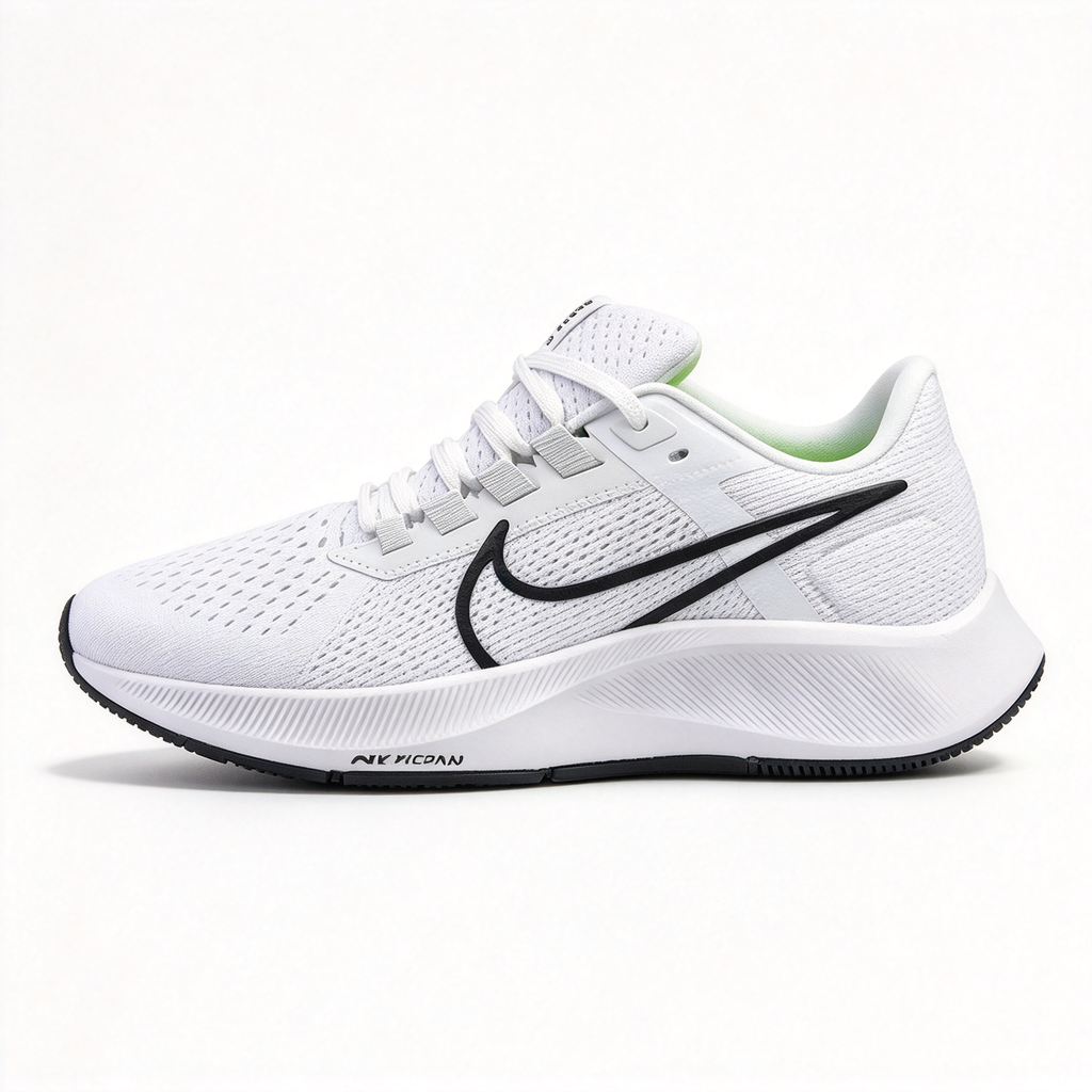 Nike Air Zoom Pegasus – White/Black/Green | React foam + Zoom Air cushioning | Breathable mesh upper | Roomy toe box | Suitable for road running and everyday wear | Unisex