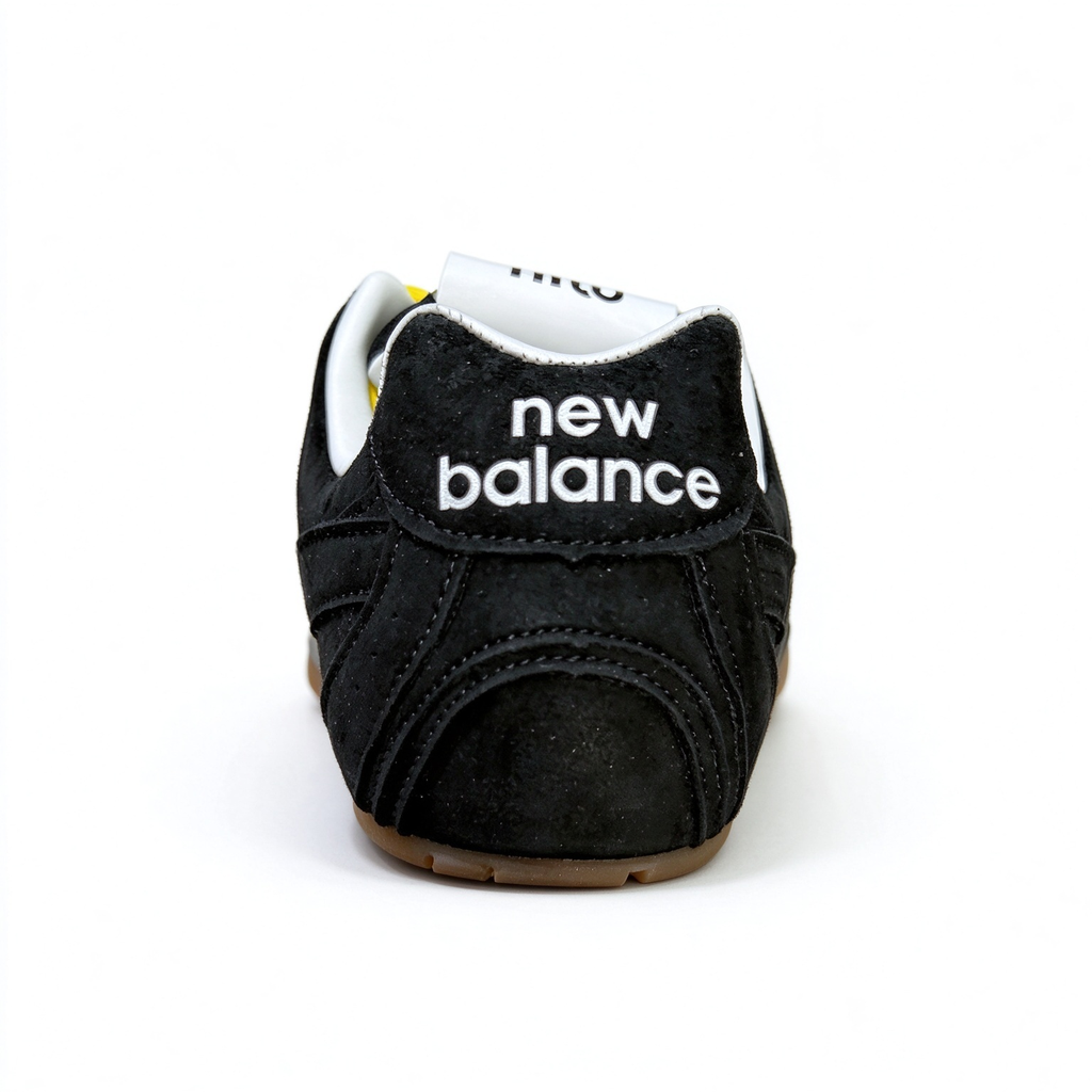 Miu Miu x New Balance 530 SL 2026 Collaboration Sneakers | All Black Suede | Multi-Lace System (Yellow + Brown + Ivory) | Ultra-Thin Sole | Luxury Unisex Shoes