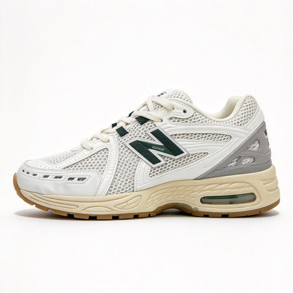 New Balance 1906R Cream & Forest Green Sneakers | Retro Y2K Dad Shoes | ABZORB + N-ERGY Cushioning | Unisex | Breathable Mesh & Synthetic Leather | Lightweight & Stable
