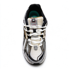 New Balance Classic Y2K retro running sneakers 1906R silver white gold metallic colorway, unisex dad shoes for men and women.