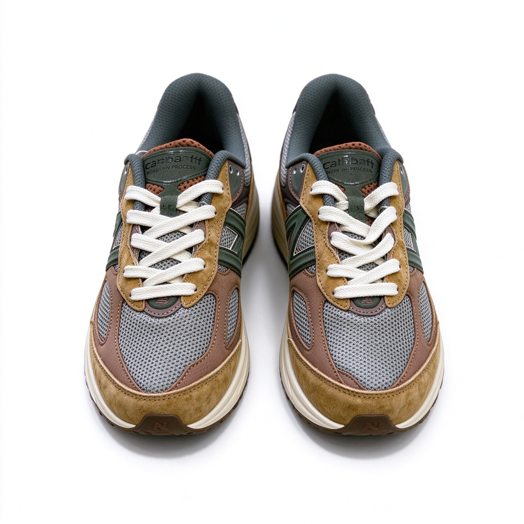 Carhartt WIP x New Balance 990v6 "Sculpture Center" Collaboration | Made in USA | Cognac Suede & Forest Green | M990CH6 | Men's Lifestyle Sneakers