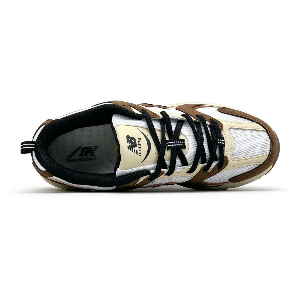 New Balance Classic 90s retro running sneakers 530 Dark Mushroom brown beige colorway, unisex dad shoes for men and women.