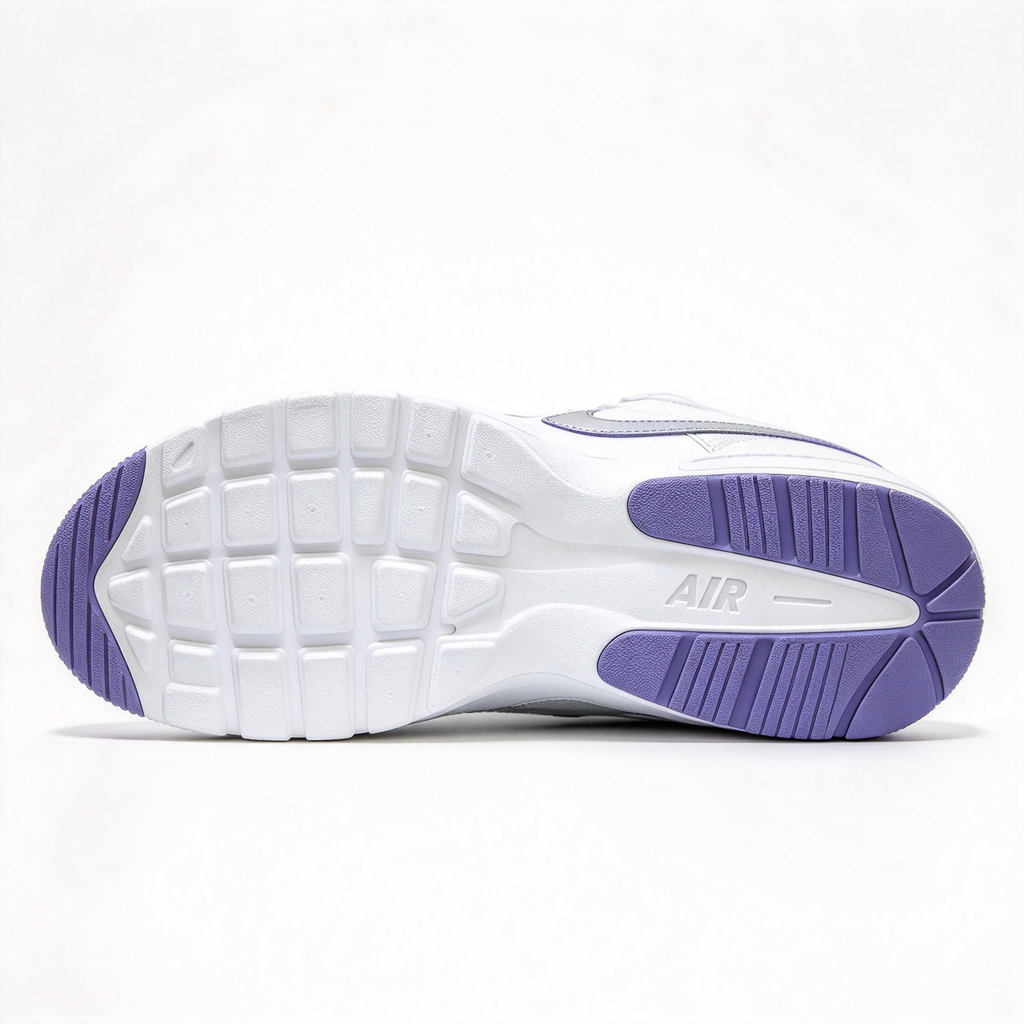 Nike Air Max Fusion White/Purple | Retro 90s Chunky Sneakers | Max Air Cushioning | Breathable Mesh & Leather | Unisex | Lightweight & Comfortable