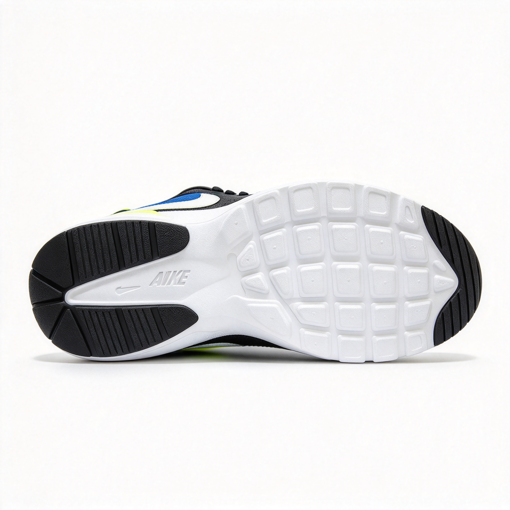 Nike Air Max Fusion Black/Blue/Green | Retro 90s Chunky Sneakers | Max Air Cushioning | Breathable Mesh & Leather | Unisex | Lightweight & Comfortable