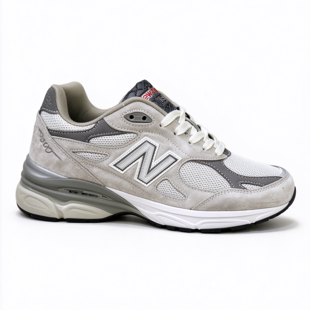 New Balance 990v3 inherits the classic 990 series USA design, iconic castlerock grey colorway. Made of premium pig suede + breathable mesh upper, retro dad shoe silhouette, versatile for daily streetwear.