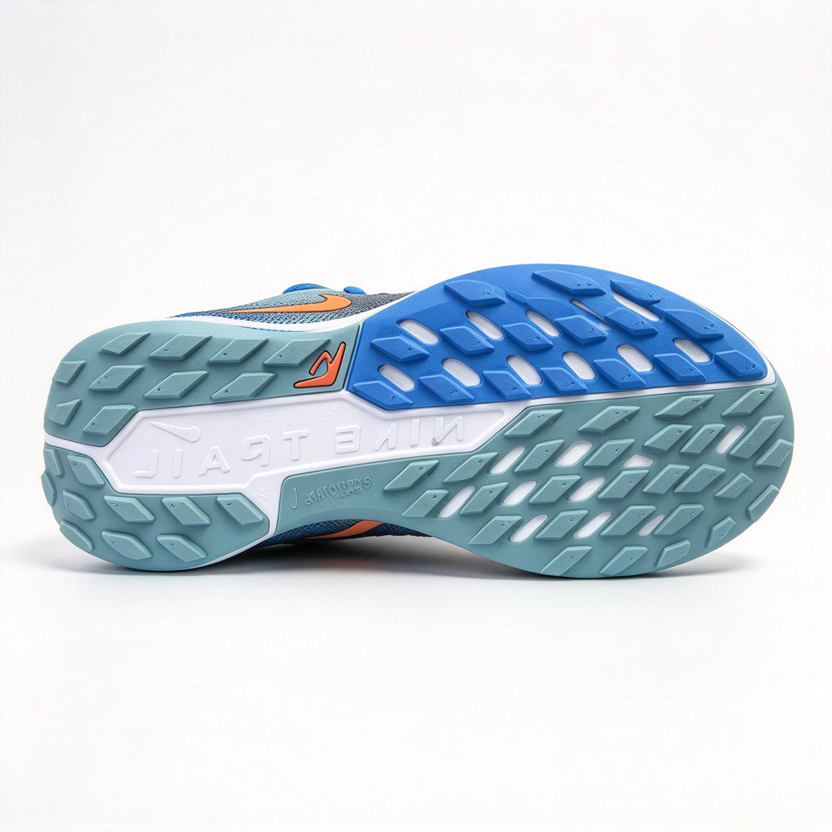Nike Pegasus Trail 5 Men's Trail Running Shoes | Navy Blue/Orange | ReactX Foam + ATC Rubber Outsole | Breathable Mesh Upper | Spacious Toe Box | All-Terrain Traction