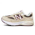 Loro Piana x New Balance 990V6 U990LP6 Beige Red Retro Sneakers Unisex Casual Running Shoes Breathable Mesh Thick Sole Height Increase Couple Shoes