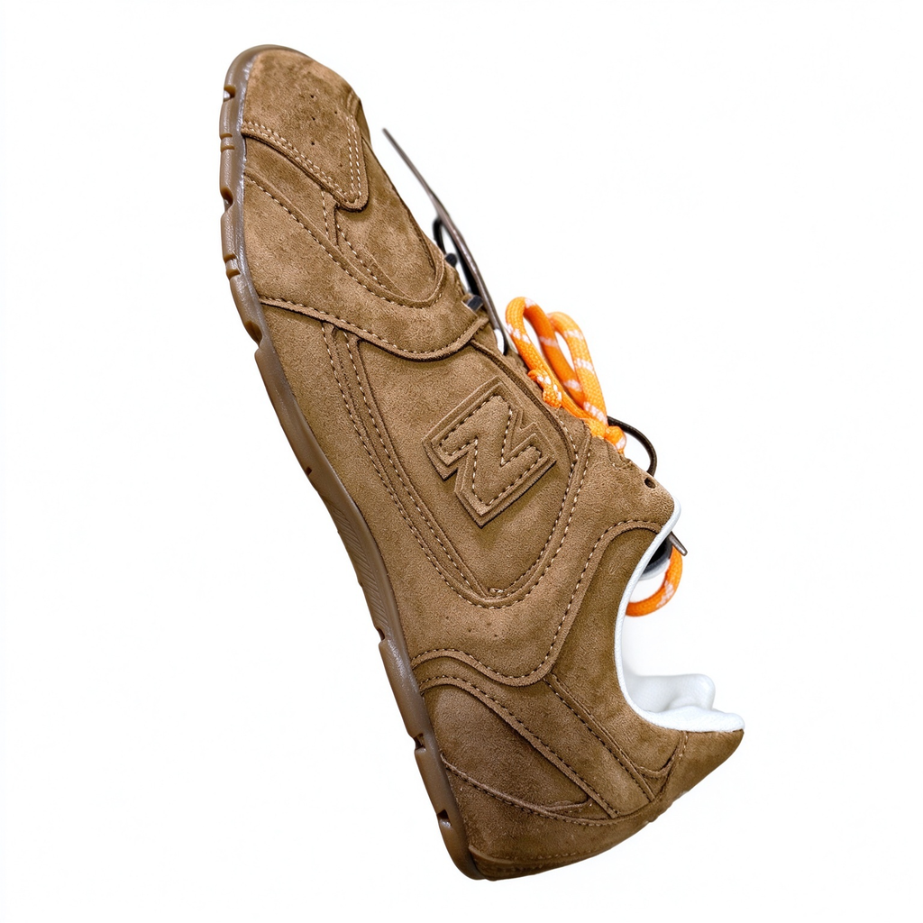 Miu Miu x New Balance 530 SL 2026 Collaboration Sneakers | Cocoa Brown Suede | Multi-Lace System (Orange + Brown + Ivory) | Ultra-Thin Sole | Luxury Unisex Shoes