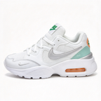 Nike Air Max Fusion White/Green | Retro 90s Chunky Sneakers | Max Air Cushioning | Breathable Mesh & Leather | Unisex | Lightweight & Comfortable