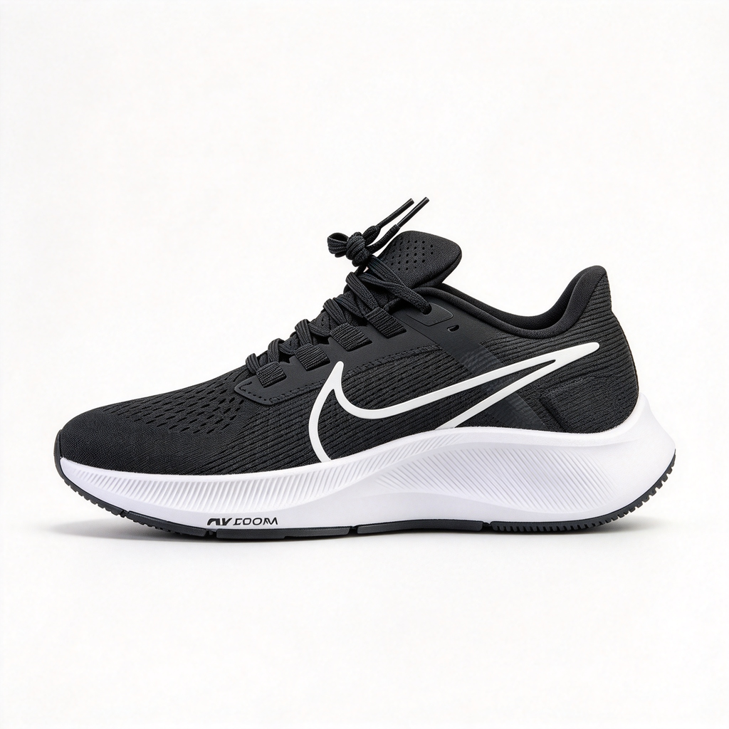 Nike Air Zoom Pegasus | Black/White/Green | React foam + Zoom Air cushioning | Breathable mesh upper | Spacious toe box design | Suitable for road running and everyday wear | Unisex style
