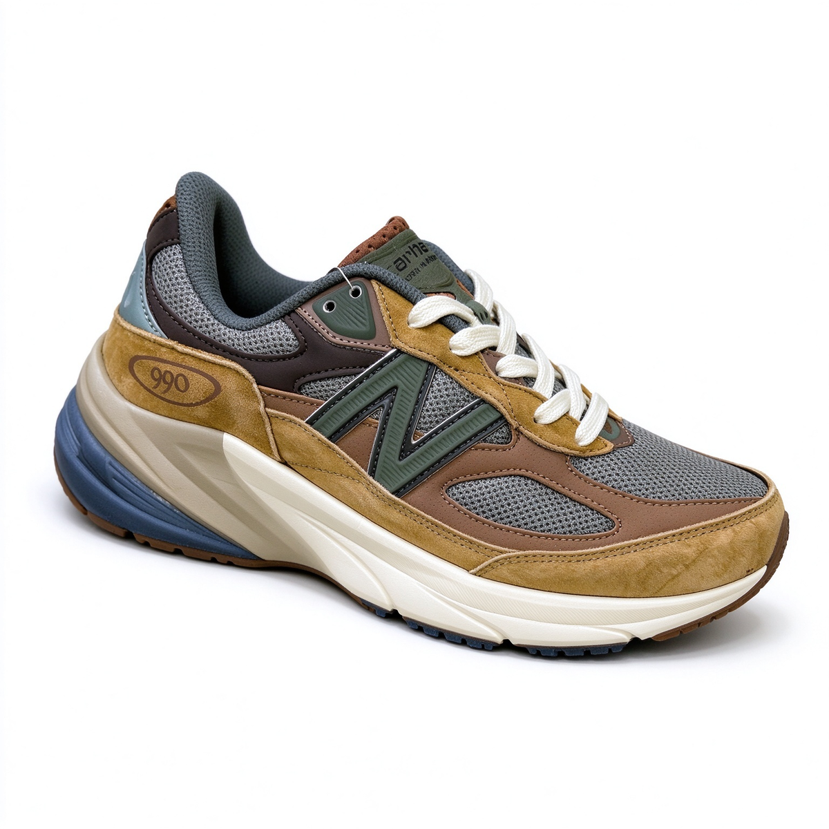 Carhartt WIP x New Balance 990v6 "Sculpture Center" Collaboration | Made in USA | Cognac Suede & Forest Green | M990CH6 | Men's Lifestyle Sneakers