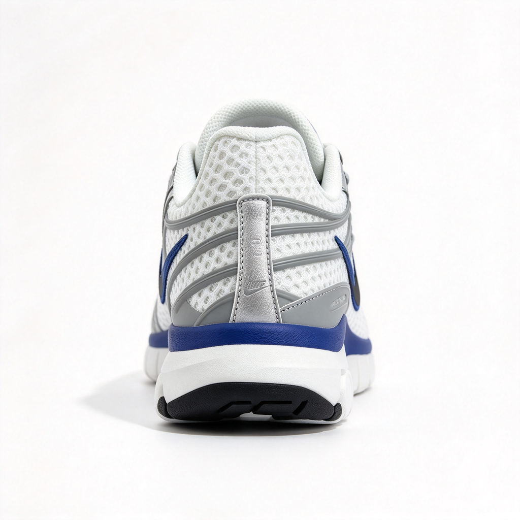Nike Zoom Skylon 11 Men's Running Shoes | White/Metallic Silver/Dark Blue/Black | Air Zoom cushioning + breathable mesh upper | Y2K retro style | Lightweight and flexible | A popular choice for road running and street style
