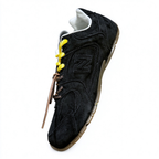 Miu Miu x New Balance 530 SL 2026 Collaboration Sneakers | All Black Suede | Multi-Lace System (Yellow + Brown + Ivory) | Ultra-Thin Sole | Luxury Unisex Shoes