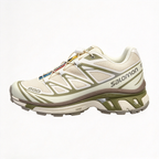 Salomon XT-6 Men's Trail Running Shoes | Beige/Olive Green/Yellow-Blue Colorway; Breathable Mesh Upper | All-Terrain Traction | Lightweight and Durable | Suitable for Trail Running, Hiking, and Everyday Urban Wear