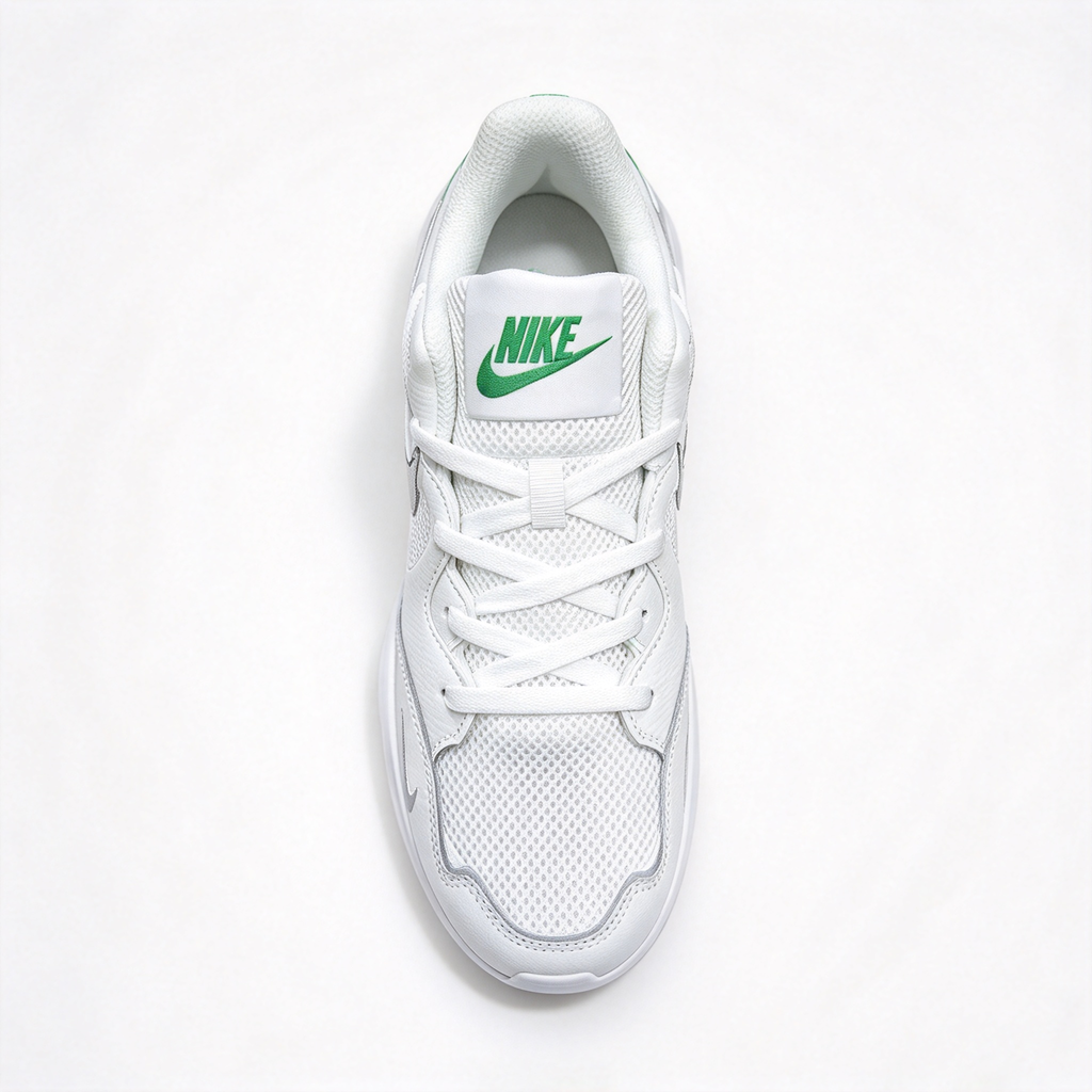 Nike Air Max Fusion White/Green | Retro 90s Chunky Sneakers | Max Air Cushioning | Breathable Mesh & Leather | Unisex | Lightweight & Comfortable