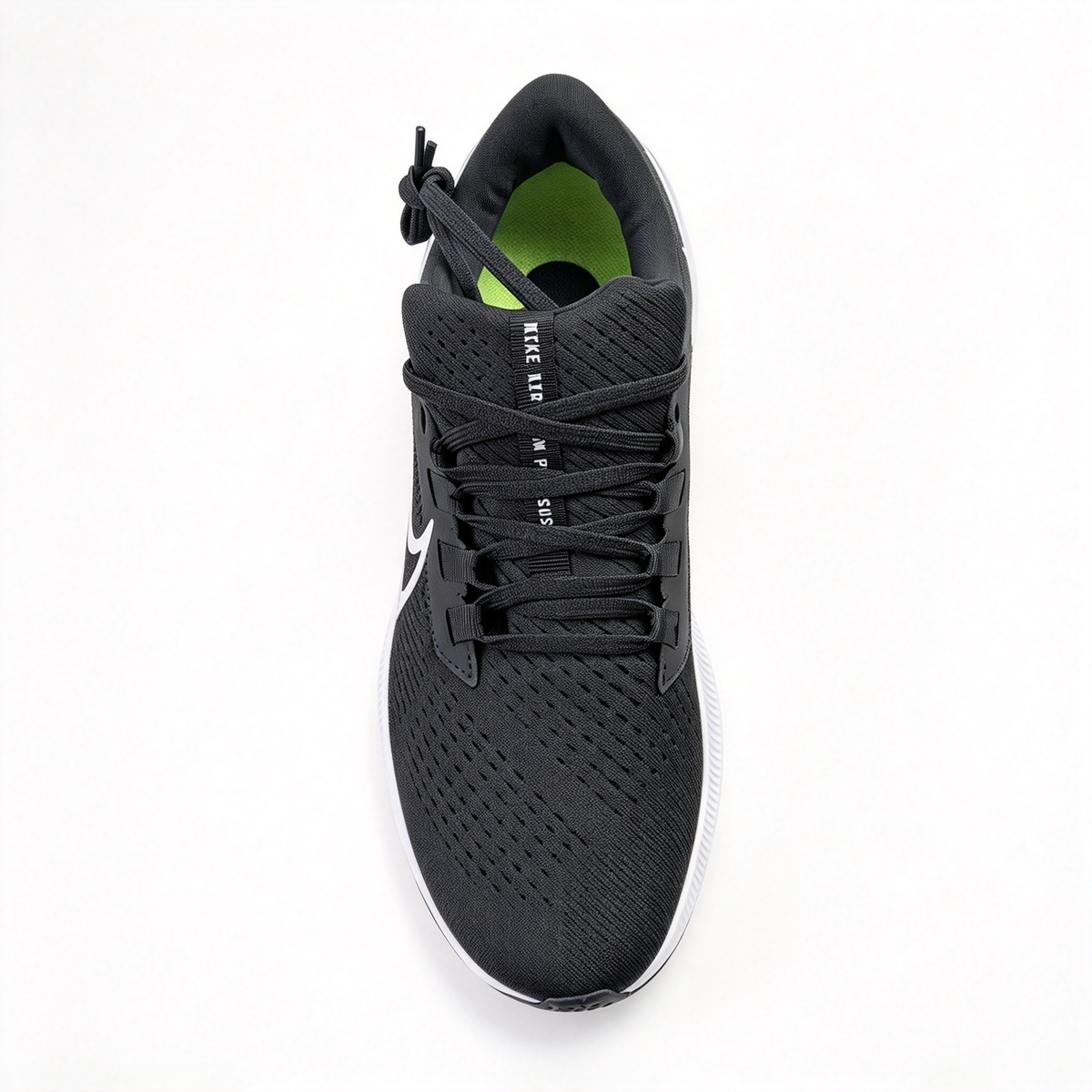Nike Air Zoom Pegasus | Black/White/Green | React foam + Zoom Air cushioning | Breathable mesh upper | Spacious toe box design | Suitable for road running and everyday wear | Unisex style