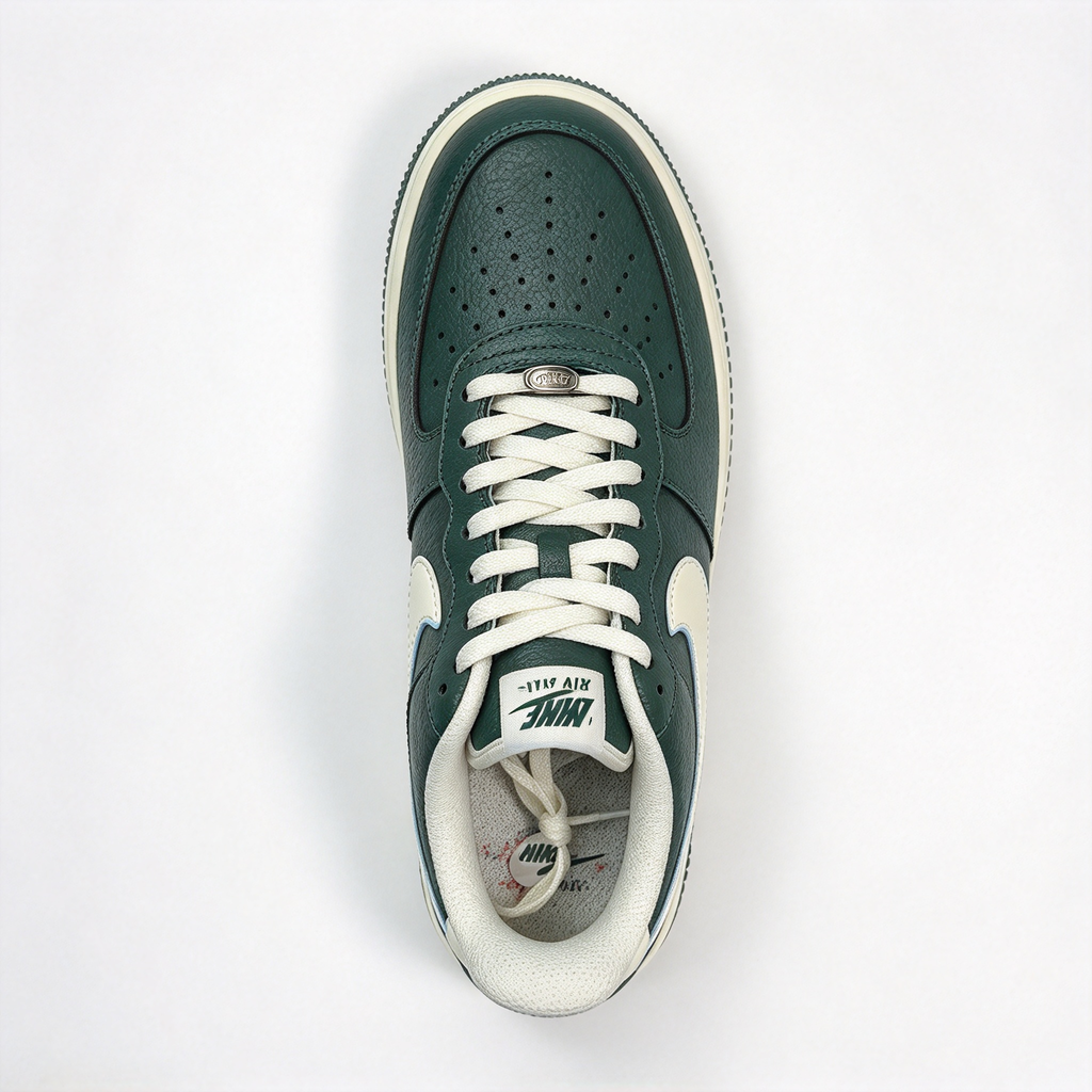 LAAMS x Nike Air Force 1 Low "Please Post Bills" Men's Sneakers | Dark Green Wood-Grain Leather + Cream Swoosh | Limited Edition (2,000 Pairs) | A Streetwear Collector's Gem | Exquisite Craftsmanship Meets Urban Storytelling