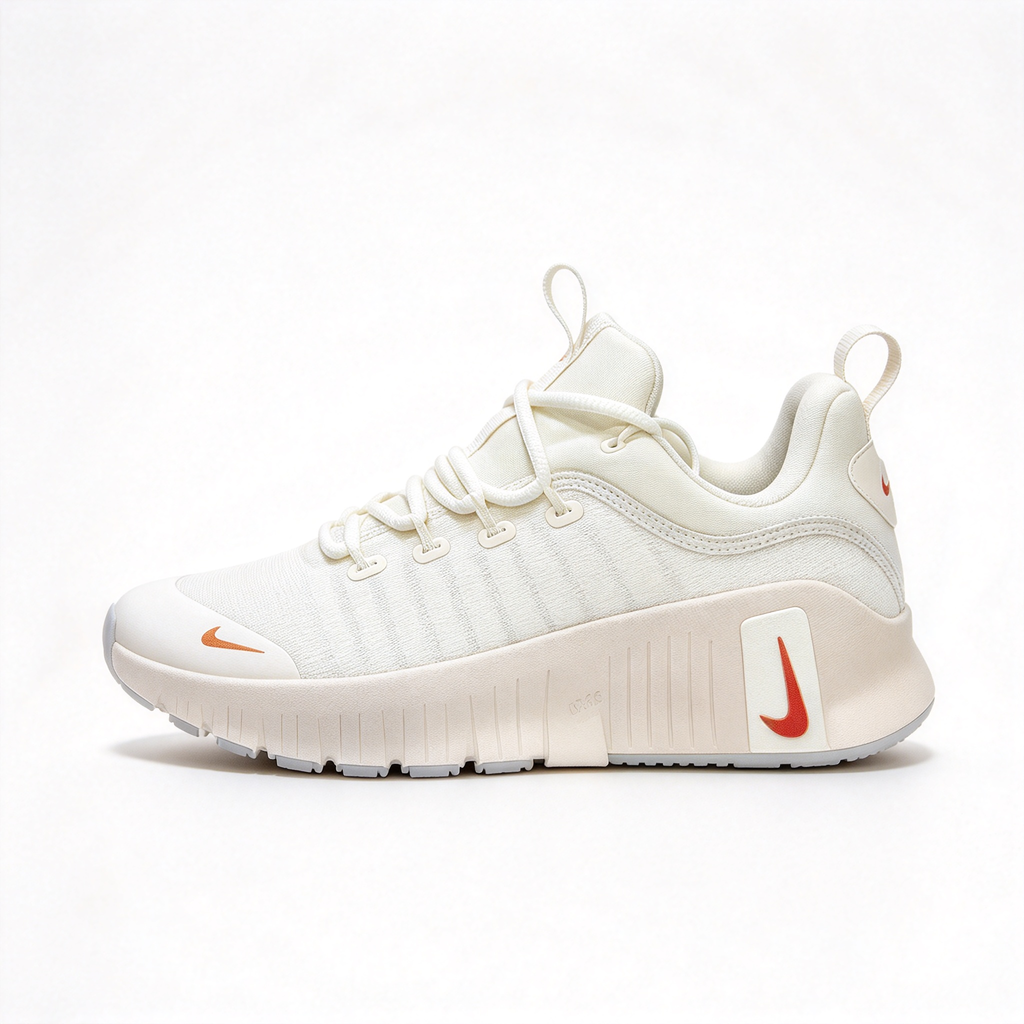 Nike Free Metcon 6 Beige/Orange | All-Around Training Shoes | CrossFit & HIIT Ready | Flexible Forefoot + Stable Heel | Breathable Mesh & Rubber Outsole | Unisex | Lightweight & Durable