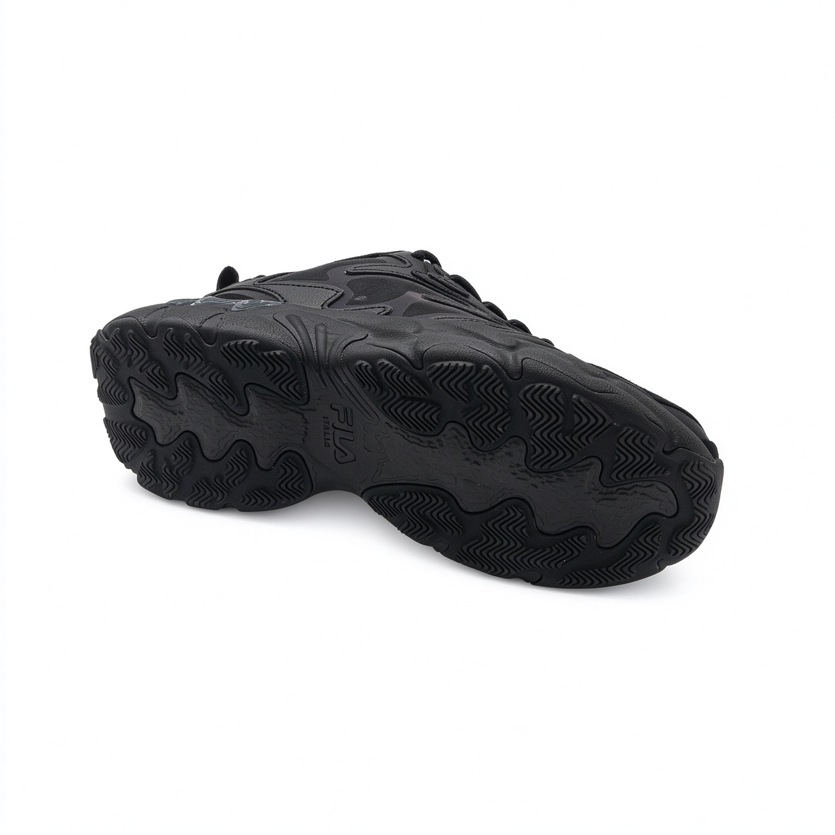 FILA Ray Tracer All Black Chunky Dad Sneakers | Full Black Thick Sole Retro Sneakers | Unisex Streetwear Athletic Shoes | Black Warrior Edition
