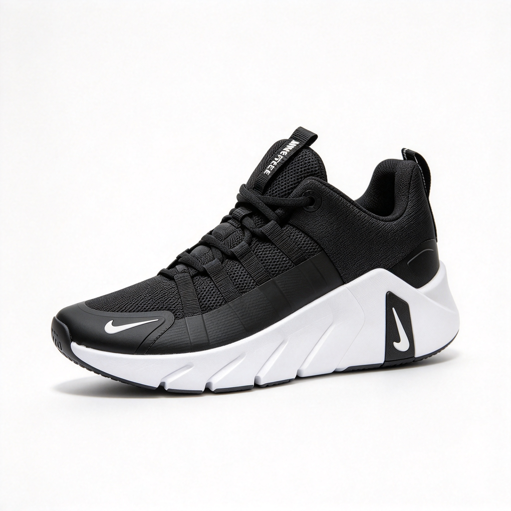 Nike Free Metcon 7 Men's Training Shoes | Black/White/Metallic Silver | Flexible forefoot + stable heel | Breathable mesh upper | Versatile training shoes | Lightweight and durable | Suitable for strength training, HIIT, and cardio