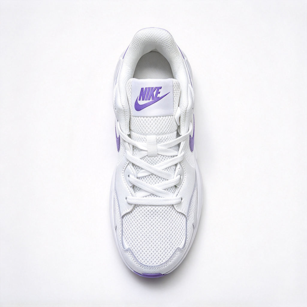 Nike Air Max Fusion White/Purple | Retro 90s Chunky Sneakers | Max Air Cushioning | Breathable Mesh & Leather | Unisex | Lightweight & Comfortable