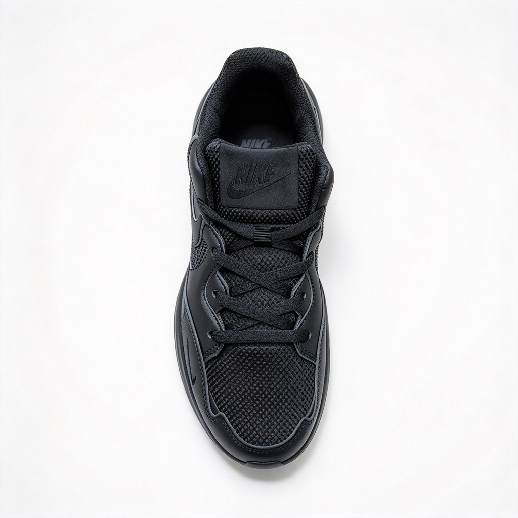 Nike Air Max Fusion Triple Black | Retro 90s Chunky Sneakers | Max Air Cushioning | Breathable Mesh &amp; Leather | Unisex | Lightweight &amp; Comfortable