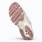 New Balance Classic retro running sneakers 530 off white light pink colorway, unisex dad sneakers, especially popular for ladies.