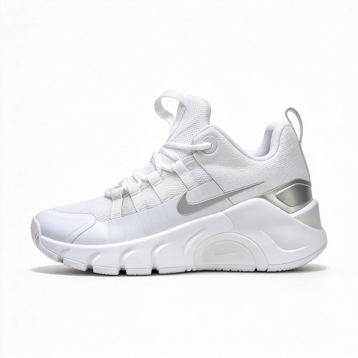 Nike Free Metcon 7 Men's Training Shoes | White/Metallic Silver | Flexible Forefoot + Stable Heel | Breathable Mesh Upper | Versatile Training Shoes | Lightweight and Durable | Suitable for Strength Training, HIIT, and Cardio