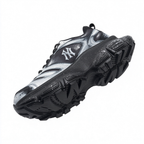 MLB Big Ball Chunky New York Yankees Sneakers | Black Silver Marble Splash | 6cm Platform Dad Shoes | Unisex Streetwear