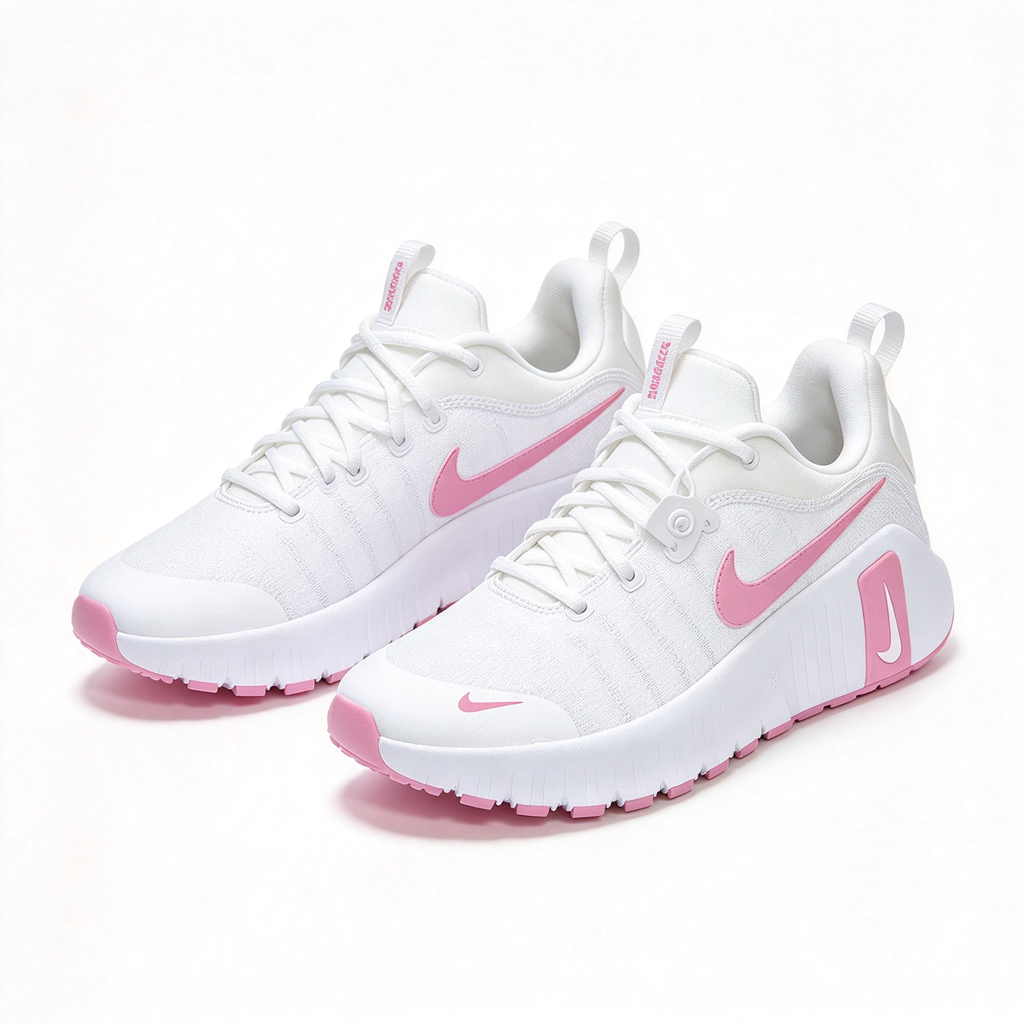 Nike Free Metcon 6 Women's Training Shoes | White/Pink | Breathable mesh upper + Flywire support | Flexible forefoot + stable heel | Suitable for HIIT and weightlifting | A popular choice for the gym and street style