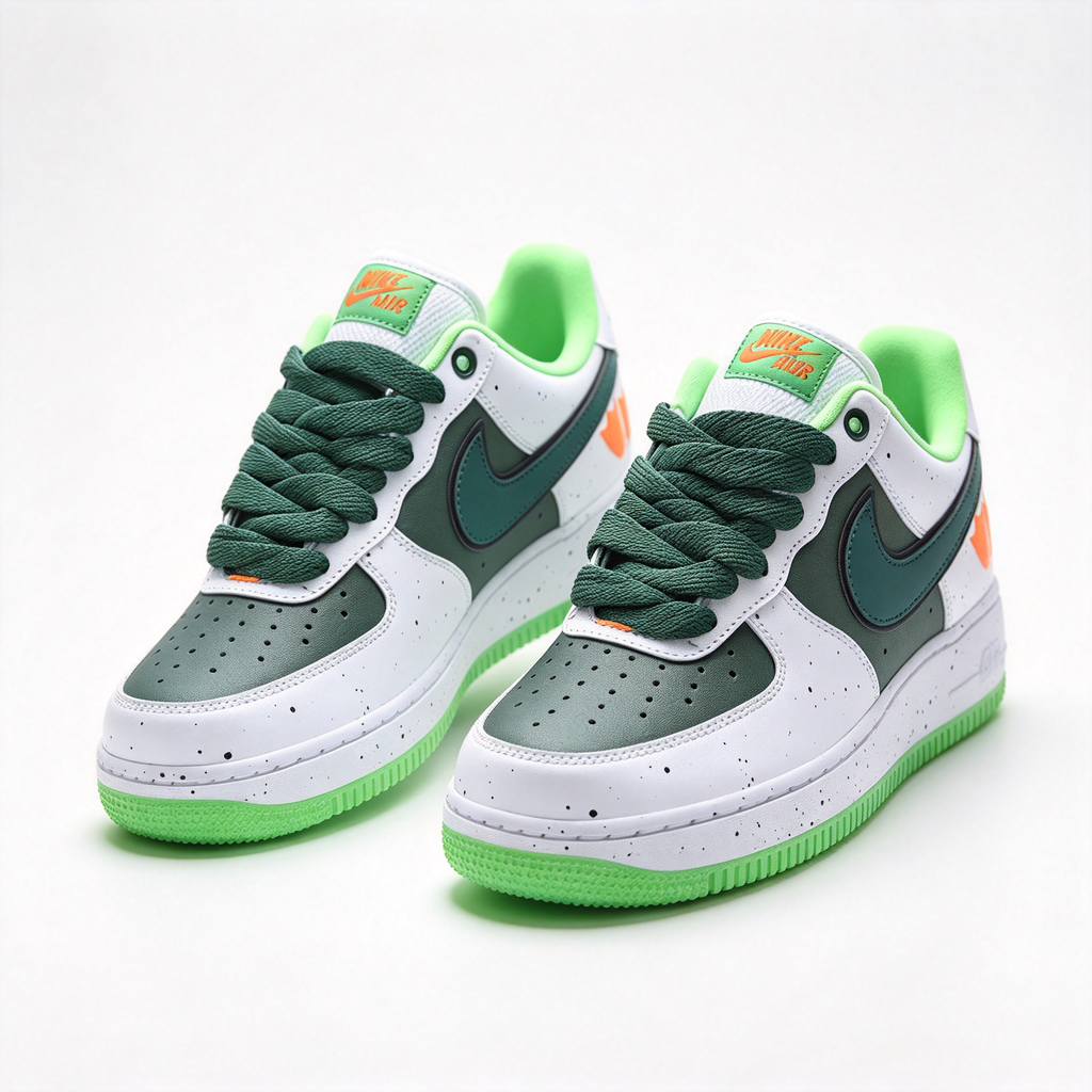 DOAF x Nike Air Force 1 Low “Egg or Duck” Men’s Sneakers | Dark Green Wood-Grain Leather + Cream Swoosh | Limited Edition (2,000 Pairs) | A Must-Have for Streetwear Collectors | Exquisite Craftsmanship Meets Urban Storytelling