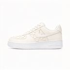Nike Air Force 1 Low “Woven” Cream & Burgundy | Premium Woven Leather Sneakers | Retro Basketball Style | Unisex | Breathable & Durable | Collector’s Edition