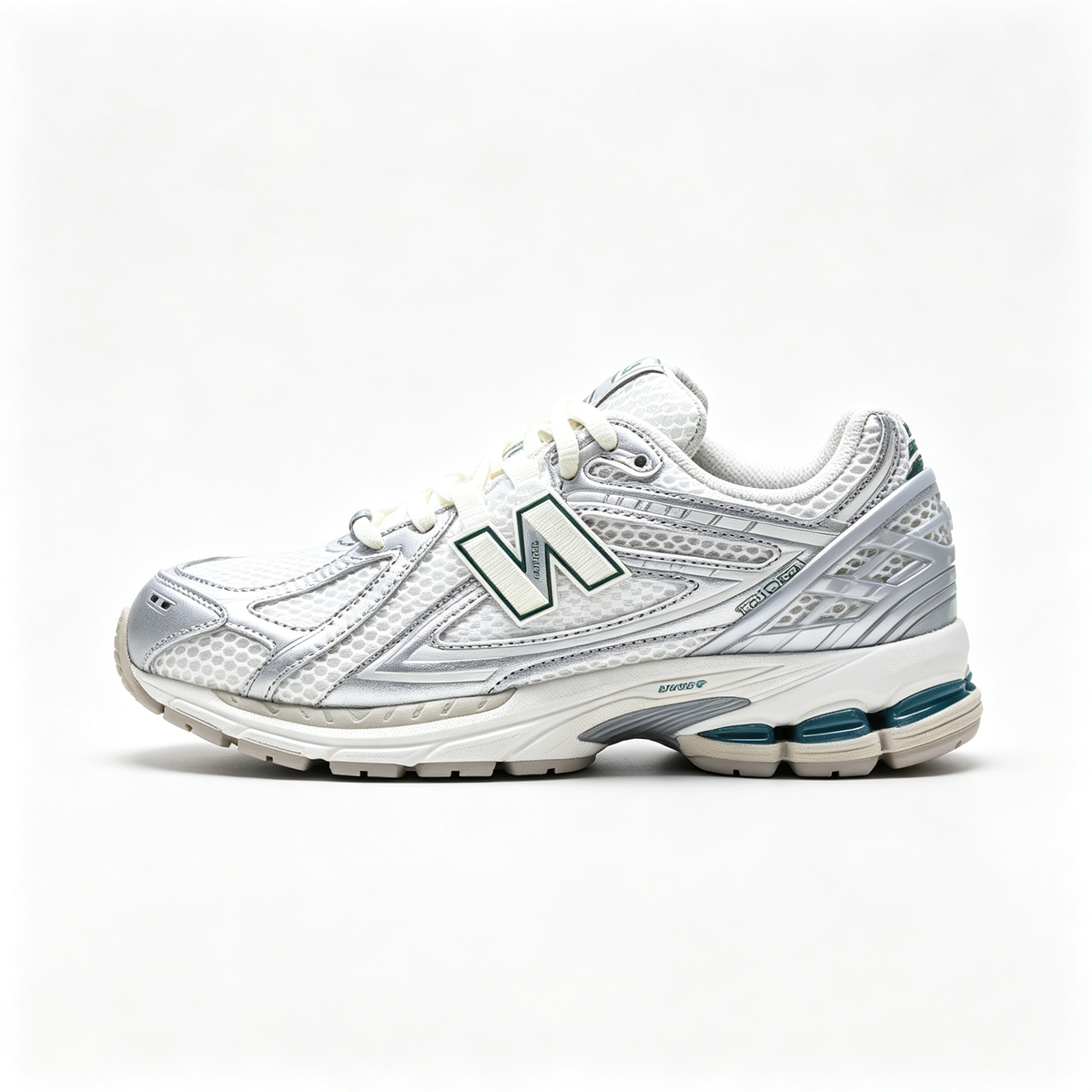New Balance 1906R White Silver Green Sneakers – Unisex Mesh Retro Running Shoes with N-ERGY Cushioning