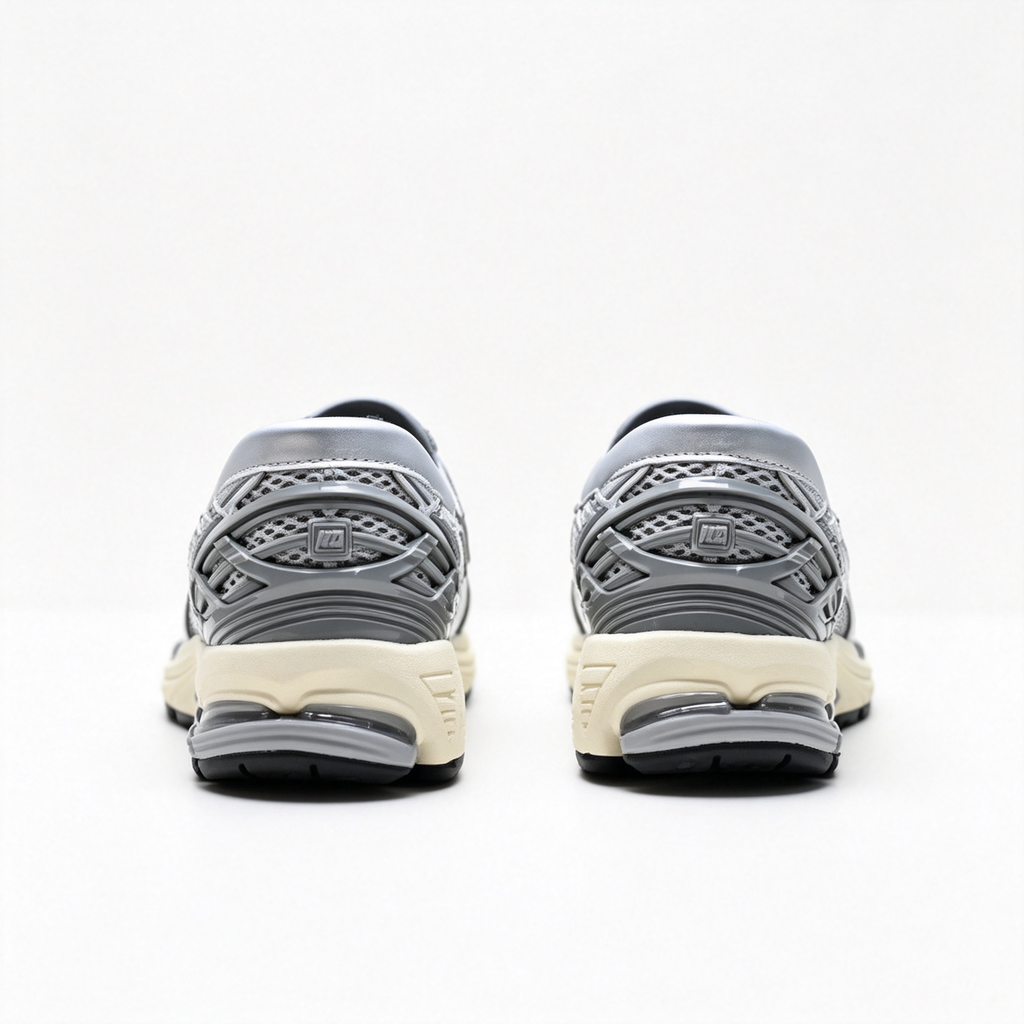 New Balance 1906L Silver Metallic Black Loafers – Unisex Mesh Slip-On Sneakers with N-ergy Cushioning