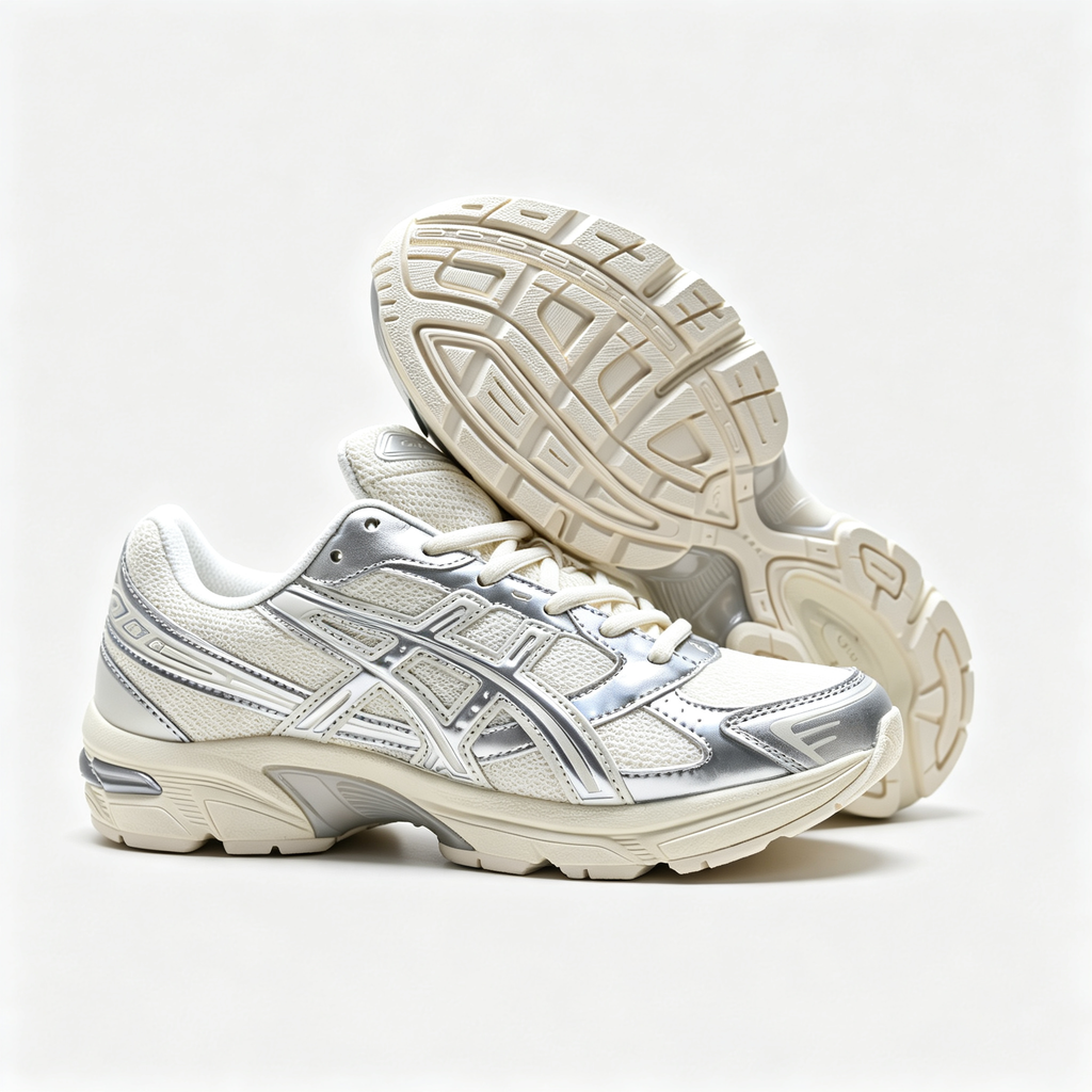 ASICS GEL-1130 Cream Pure Silver Women's Sneakers – Retro Running Shoes with GEL Cushioning