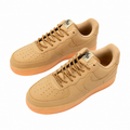 Nike Air Force 1 Low '07 Flax | Wheat-colored full leather + gum sole + built-in Air cushioning unisex retro casual sneakers