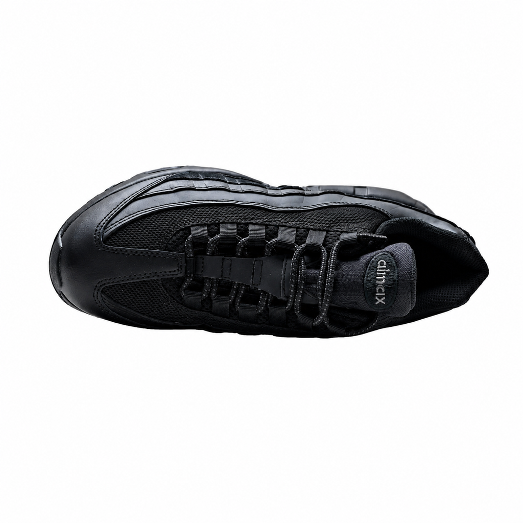Nike Air Max 95 Triple Black Sneakers – Men’s Black Mesh & Synthetic Leather Air Cushion Shoes