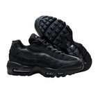 Nike Air Max 95 Triple Black Sneakers – Men’s Black Mesh & Synthetic Leather Air Cushion Shoes