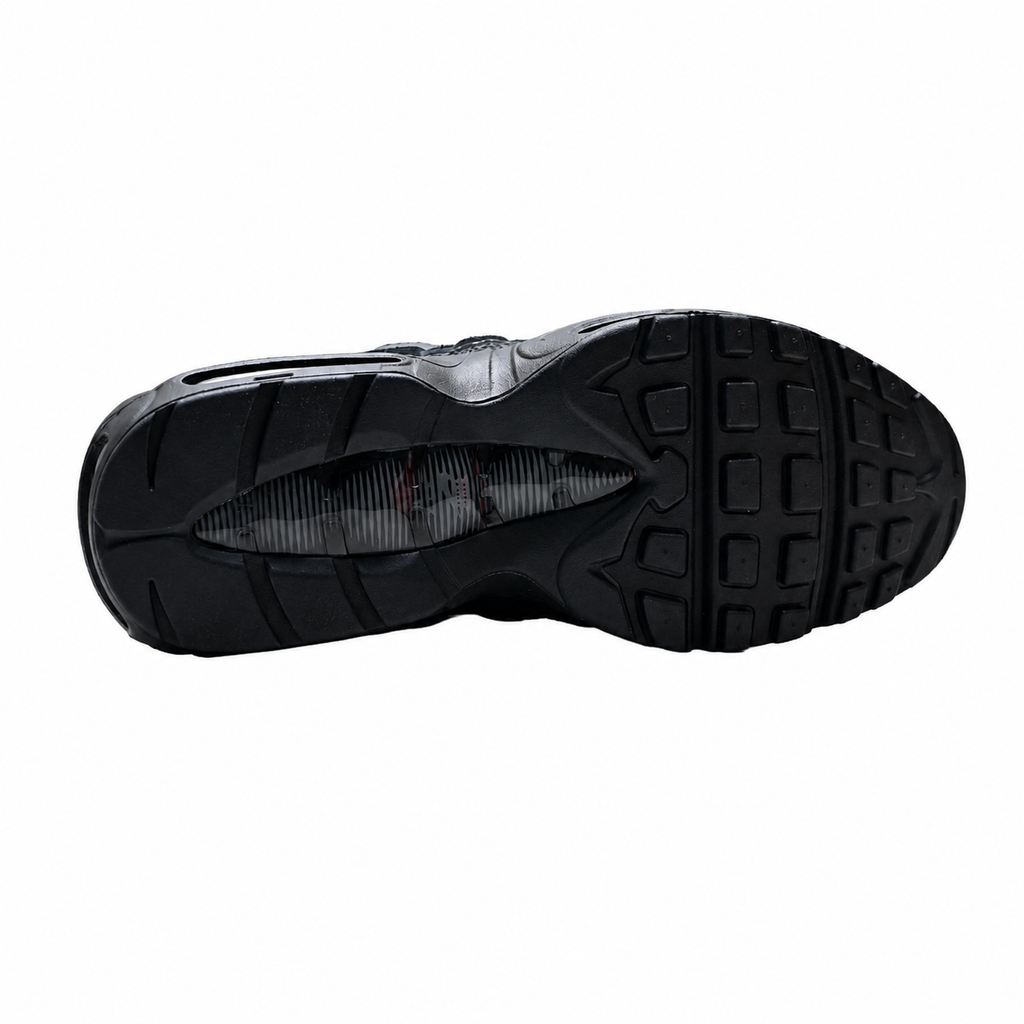 Nike Air Max 95 Triple Black Sneakers – Men’s Black Mesh & Synthetic Leather Air Cushion Shoes