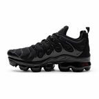 Nike Air VaporMax Plus | Triple Black Mesh + Glossy TPU Overlays + Full-Length VaporMax Cushioning, Men's Futuristic Running & Lifestyle Sneakers, Dark Aesthetic & All-Day Comfort