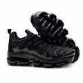Nike Air VaporMax Plus | Triple Black Mesh + Glossy TPU Overlays + Full-Length VaporMax Cushioning, Men's Futuristic Running & Lifestyle Sneakers, Dark Aesthetic & All-Day Comfort