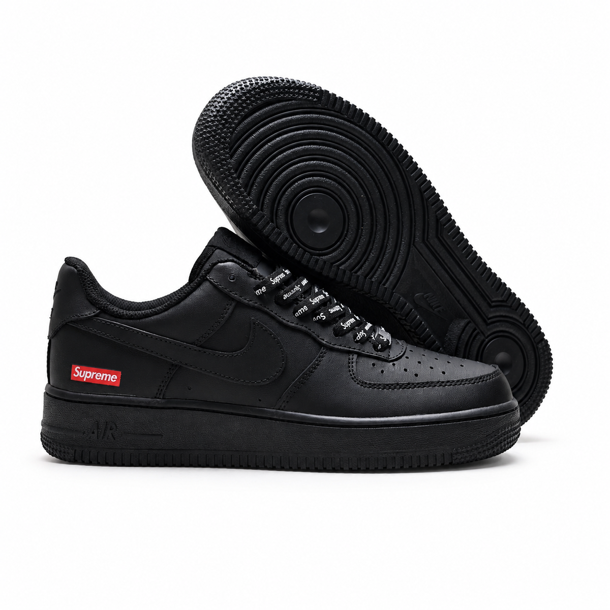 Supreme x Nike Air Force 1 Low "White Red Box Logo" | All-White Leather Low-Top Sneakers | Limited Edition Streetwear Shoes (CU9225-100)