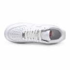 Supreme x Nike Air Force 1 Low "White Red Box Logo" | All-White Leather Low-Top Sneakers | Limited Edition Streetwear Shoes (CU9225-100)