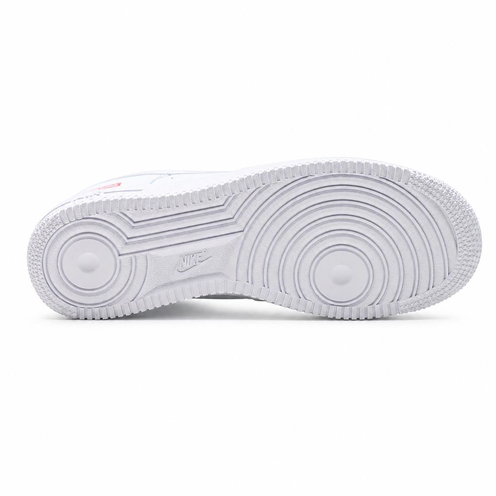 Supreme x Nike Air Force 1 Low "White Red Box Logo" | All-White Leather Low-Top Sneakers | Limited Edition Streetwear Shoes (CU9225-100)