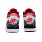 Air Jordan 3 Retro 'White Fire Red' | White Leather + Cement Grey Elephant Print + Visible Air Unit, Men's Basketball & Lifestyle Sneakers, Iconic Streetwear & Premium Comfort