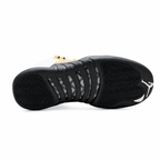 Air Jordan 12 Retro 'Playoffs' | White Tumbled Leather + Black Mudguard + Metallic Gold Accents, Men's Basketball & Lifestyle Sneakers, Iconic High-Top & Premium Durability