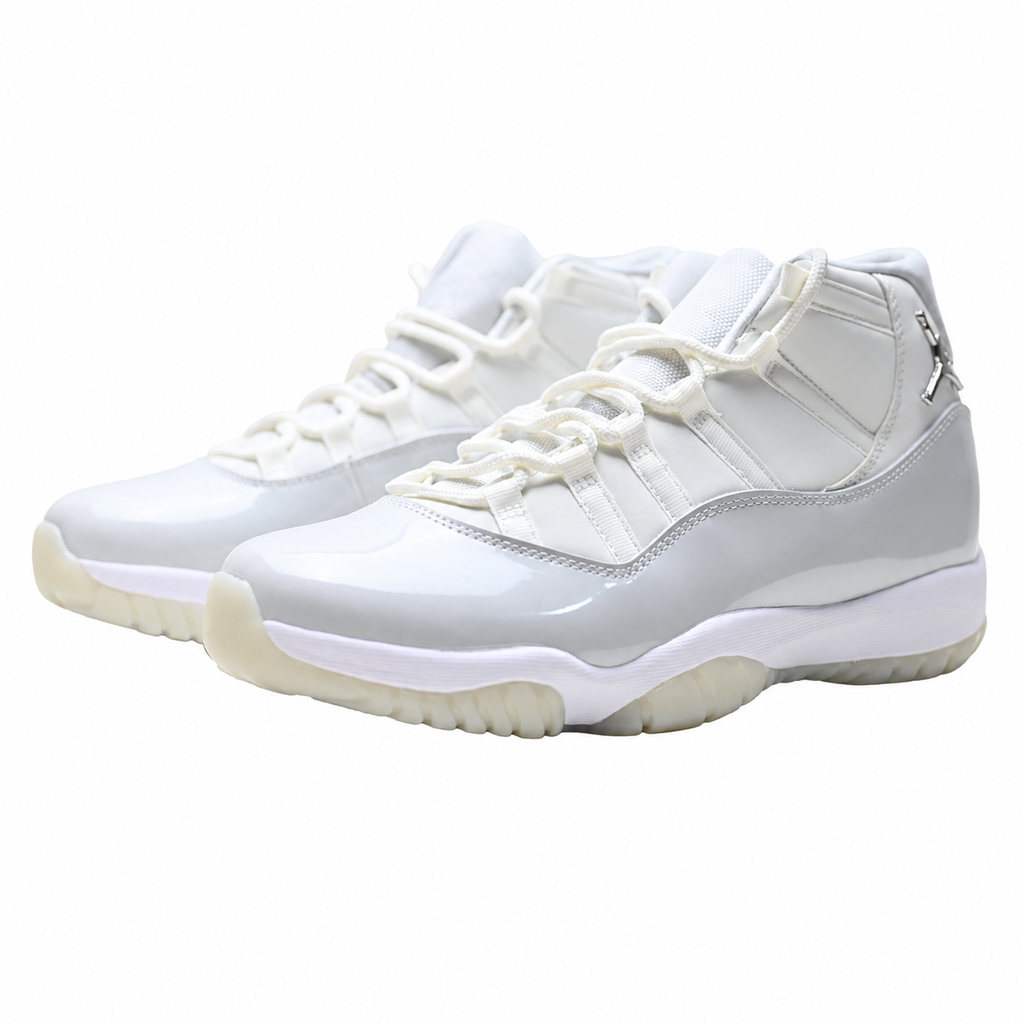 Air Jordan 11 Retro 'Platinum Tint' | White Mesh + Platinum Patent Leather + Icy Translucent Outsole, Men's Basketball & Lifestyle Sneakers, Premium High-Top & Iconic Design